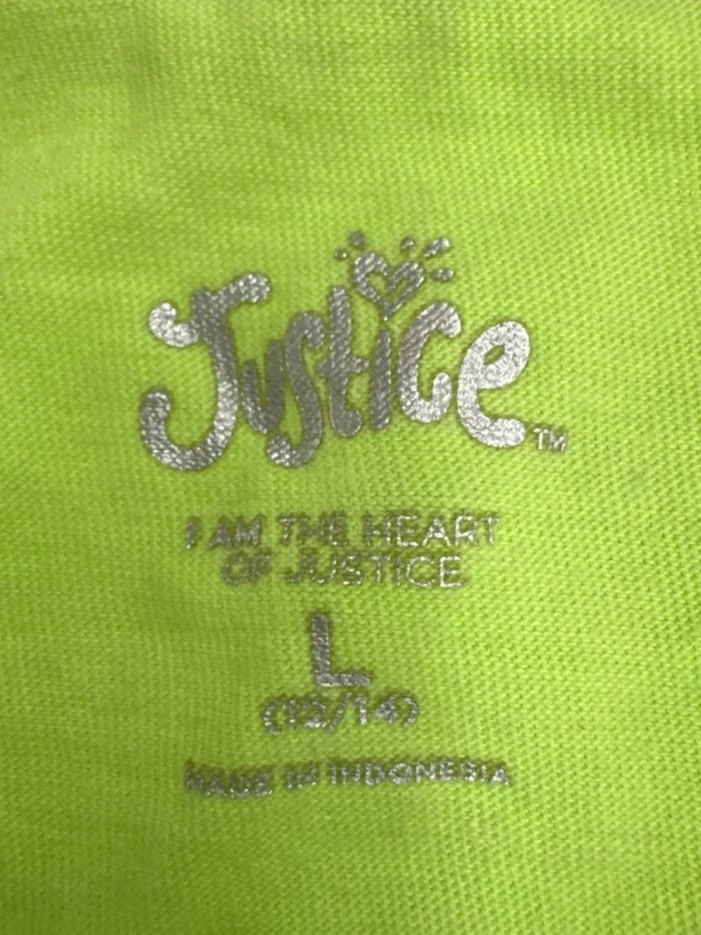 Justice Lime Green Surf Graphic Tank with Navy Trim